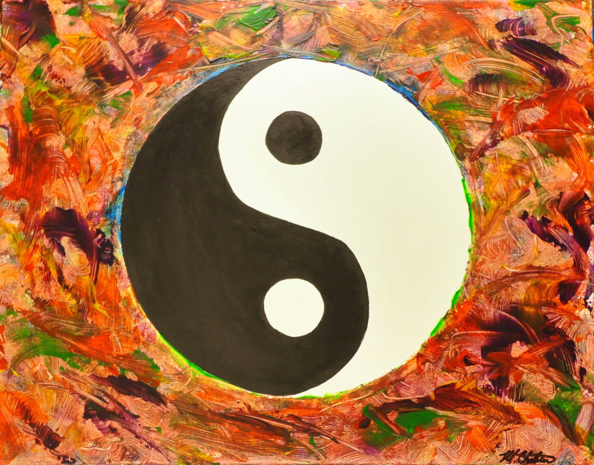 16 x 20 Yin & Yang Canvas Art - Ridiculously Enjoy Life!!!